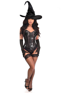 Daisy Corsets Lavish 3 PC Clear Black Witch Corset Costume in Black  from SexyShoes.com