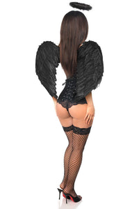 Daisy Corsets Lavish 3 PC Dark Angel Corset Costume in Black 