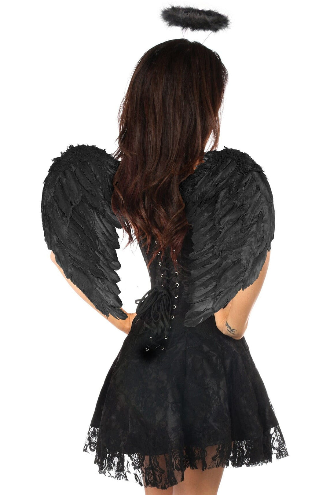 Daisy Corsets Lavish 3 PC Dark Angel Corset Dress Costume in Black 
