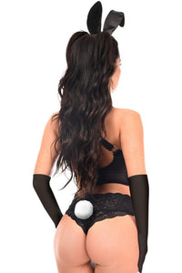 Daisy Corsets Lavish 4 PC Daring Bunny Corset Costume in Black 