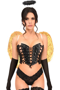 Daisy Corsets Lavish 4 PC Golden Angel Corset Costume in Gold 