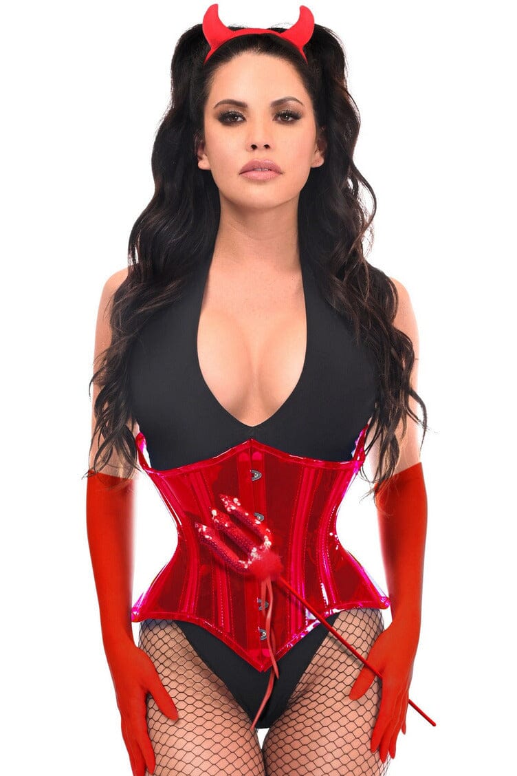 Daisy Corsets Lavish 4 PC Red Festival Devil Corset Costume in Red 