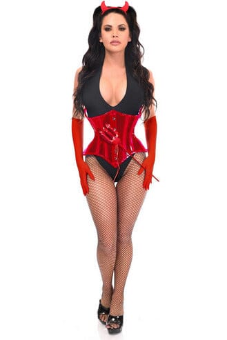 Daisy Corsets Lavish 4 PC Red Festival Devil Corset Costume in Red  from SexyShoes.com