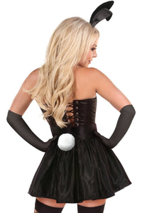 Daisy Corsets Lavish 5 PC Flirty Black Bunny Corset Costume in Black 