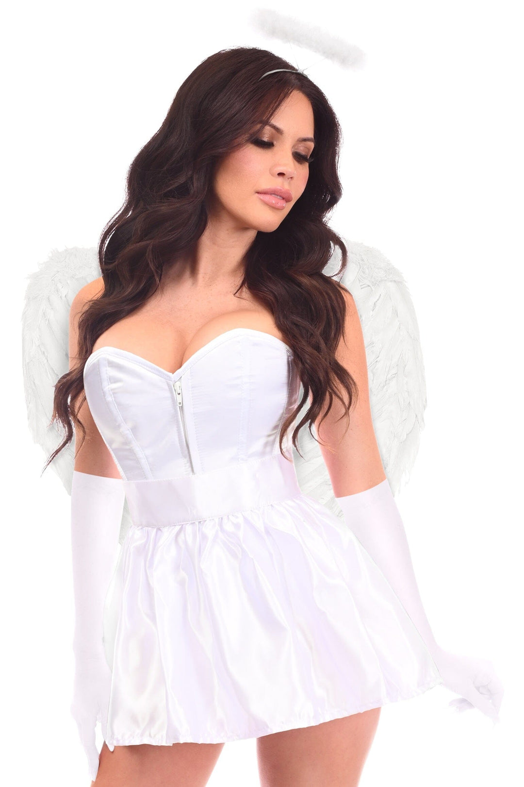 Daisy Corsets Lavish 5 PC Sweet Angel Corset Costume in White 