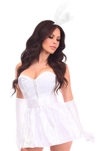 Daisy Corsets Lavish 5 PC White Bunny Corset Costume in White 