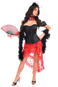 Daisy Corsets Lavish 6 PC Saloon Girl Corset Costume in Black  from SexyShoes.com