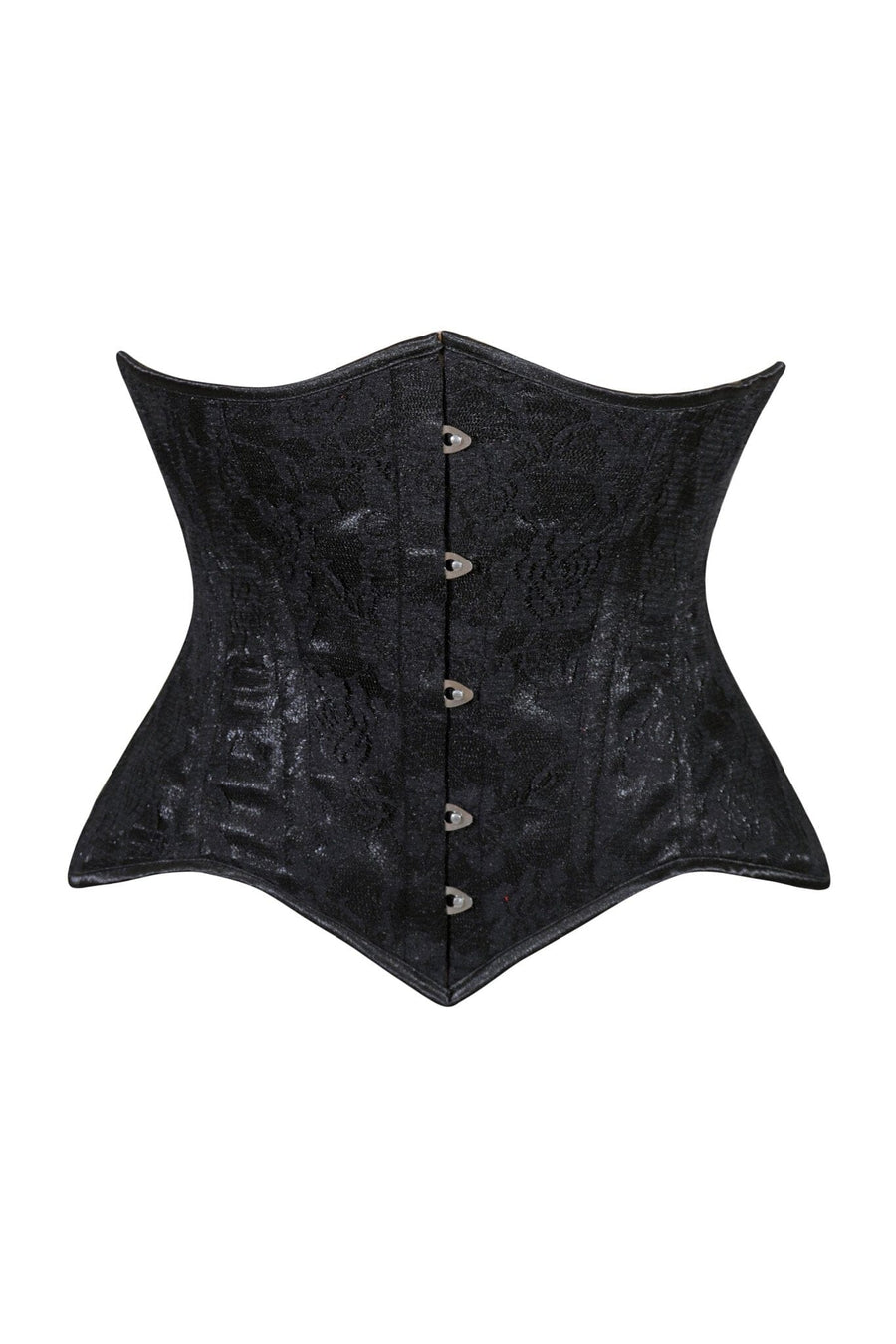 Lavish Black Lace Underbust Corset Waist Cincher Busk Closure