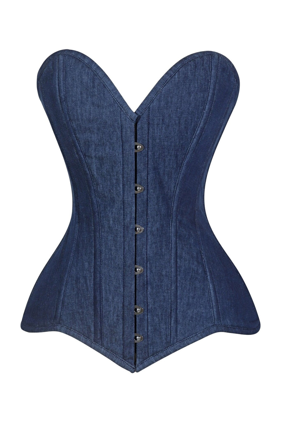 Lavish Dark Denim Overbust Corset Top