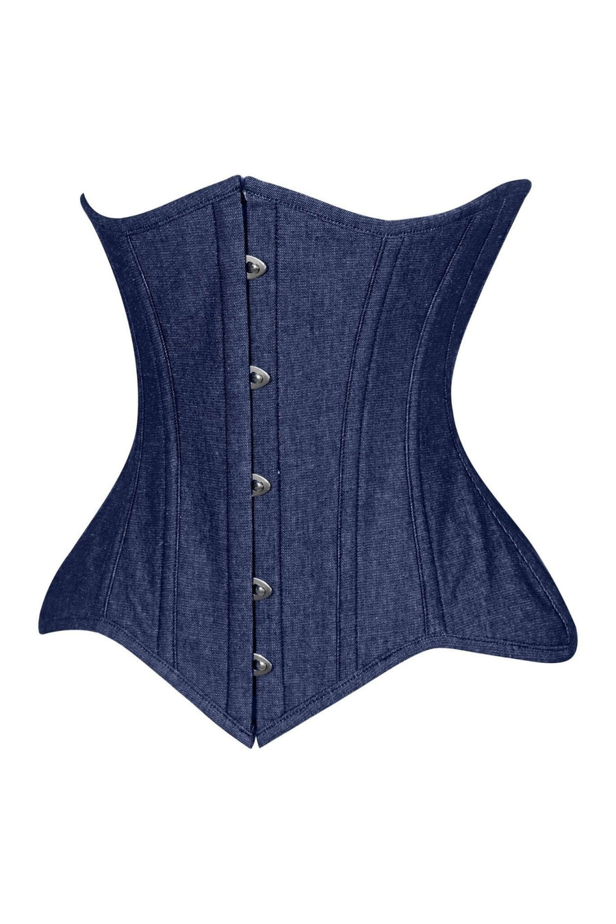 Lavish Dark Denim Underbust Waist Cincher Corset Top