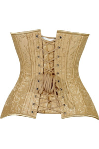 Daisy Corsets Lavish Gold Brocade Overbust Corset W/Busk Closure in Gold 