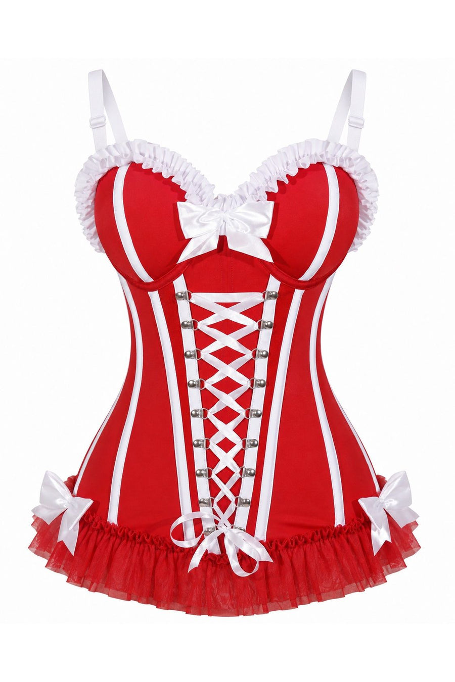 Lavish Heartbreaker Nurse Corset Bustier with Underwire Cups