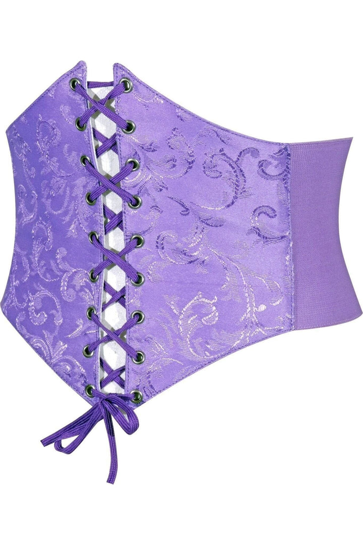 Lavish Lavender Brocade Corset Belt Cincher