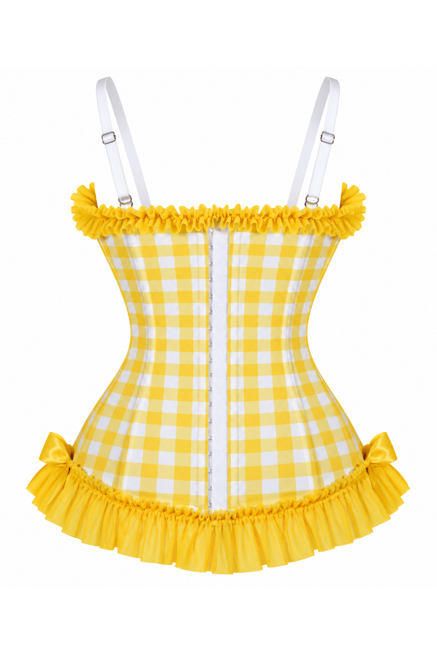 Lavish Lemon Ruffle Sweetheart Bustier Corset