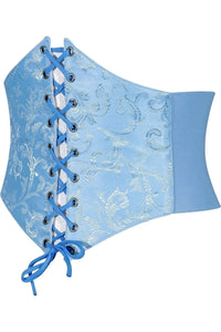 Daisy Corsets Lavish Lt Blue Brocade Corset Belt Cincher in Blue 