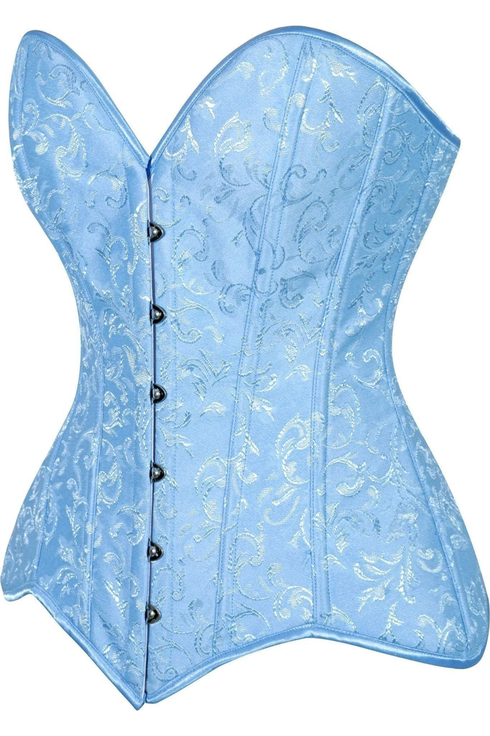 Daisy Corsets Lavish Lt Blue Brocade Overbust Corset W/Busk Closure in Blue 