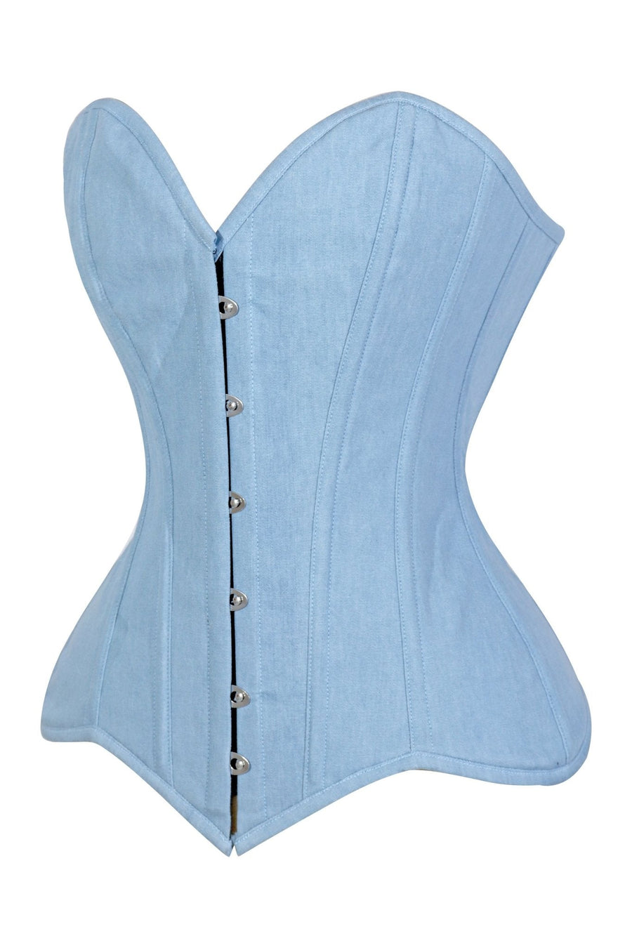 Lavish Lt Denim Overbust Corset Top