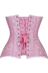 Daisy Corsets Lavish Lt Pink Brocade Overbust Corset W/Busk Closure in Pink 