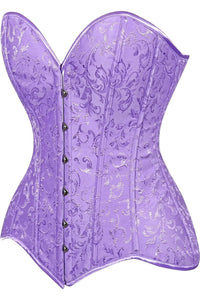 Daisy Corsets Lavish Lt Purple Brocade Overbust Corset W/Busk Closure in Purple 