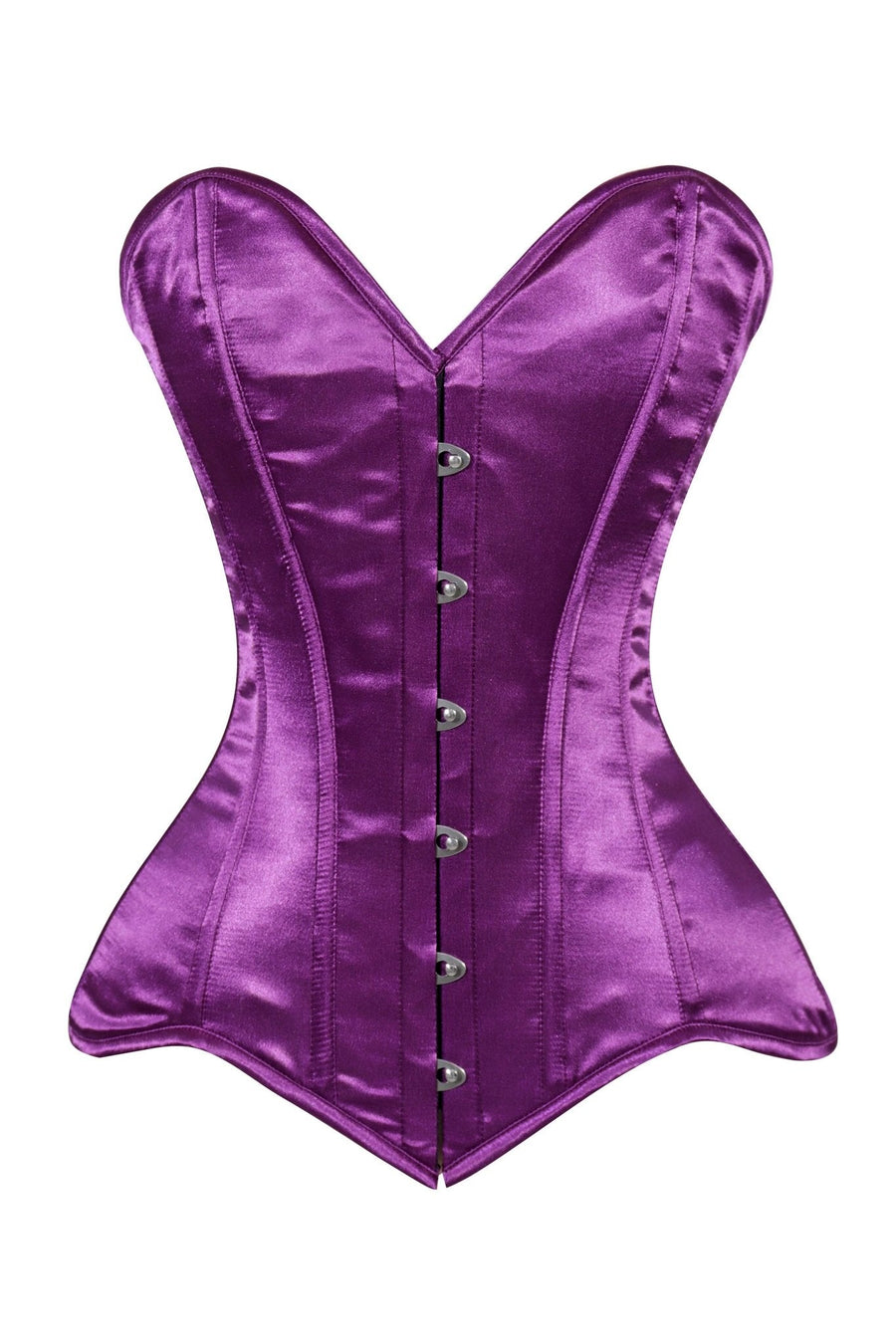 Lavish Magenta Overbust Corset Sweetheart Neckline Busk Closure