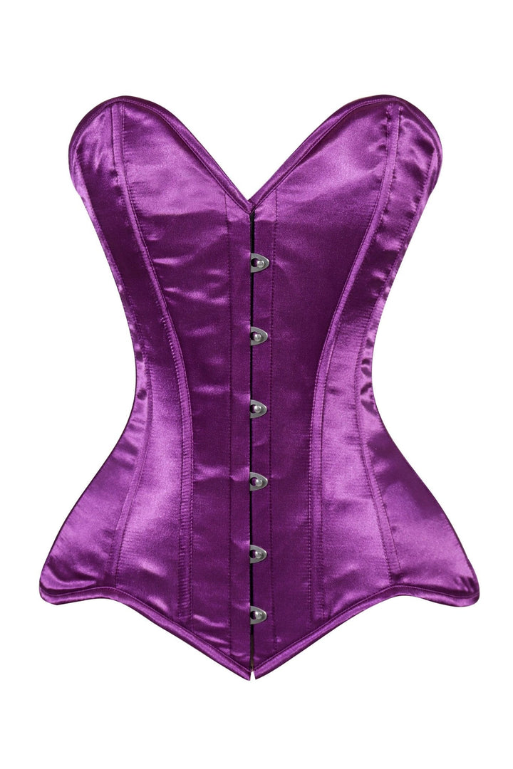 Lavish Magenta Overbust Corset Sweetheart Neckline Busk Closure