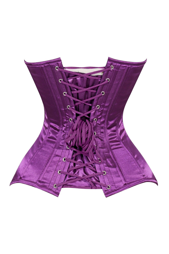 Lavish Magenta Overbust Corset Sweetheart Neckline Busk Closure