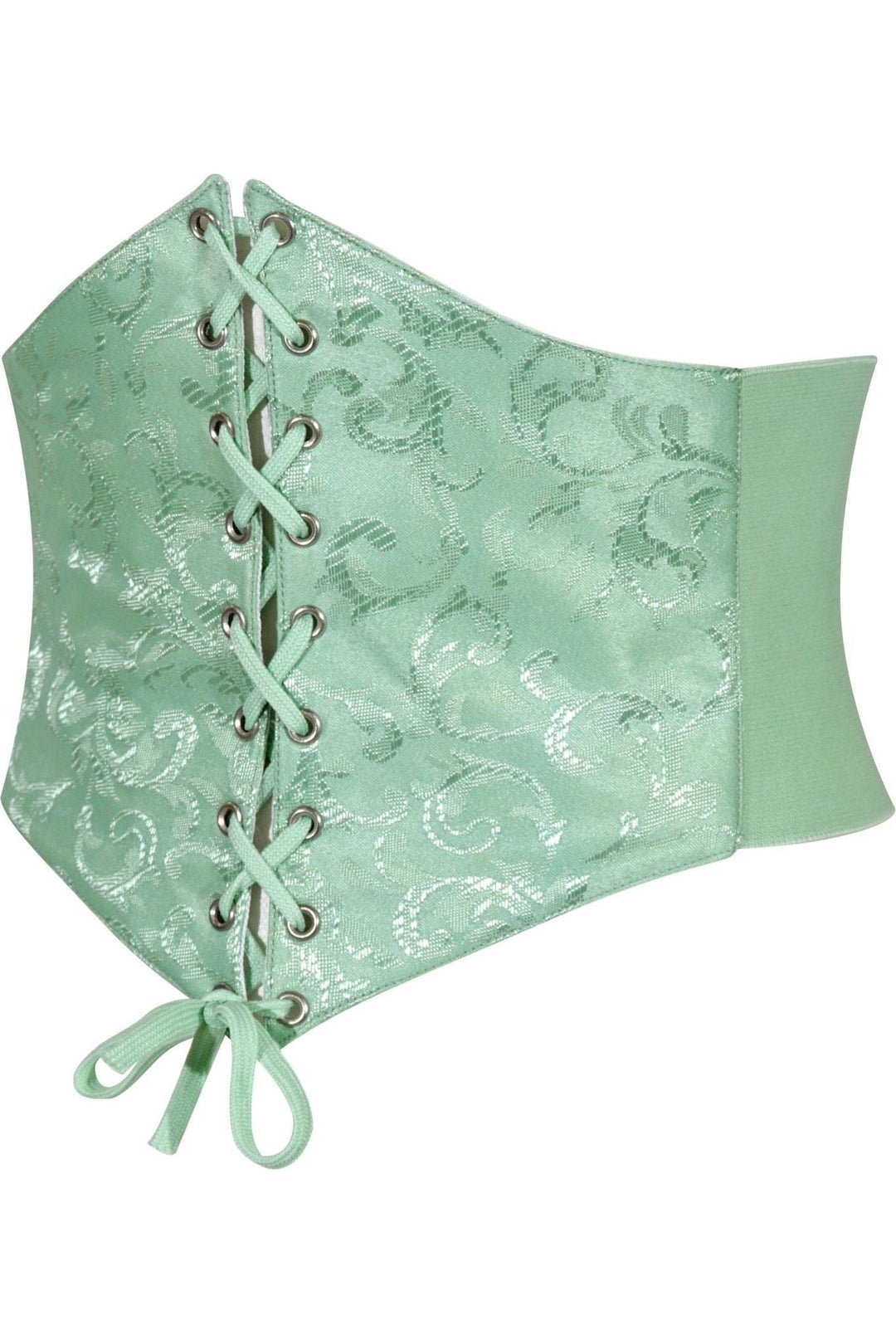 Lavish Mint Green Brocade Corset Belt Cincher