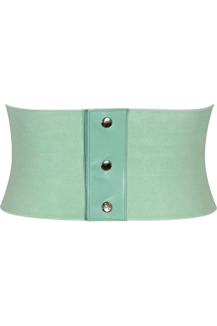 Lavish Mint Green Brocade Corset Belt Cincher