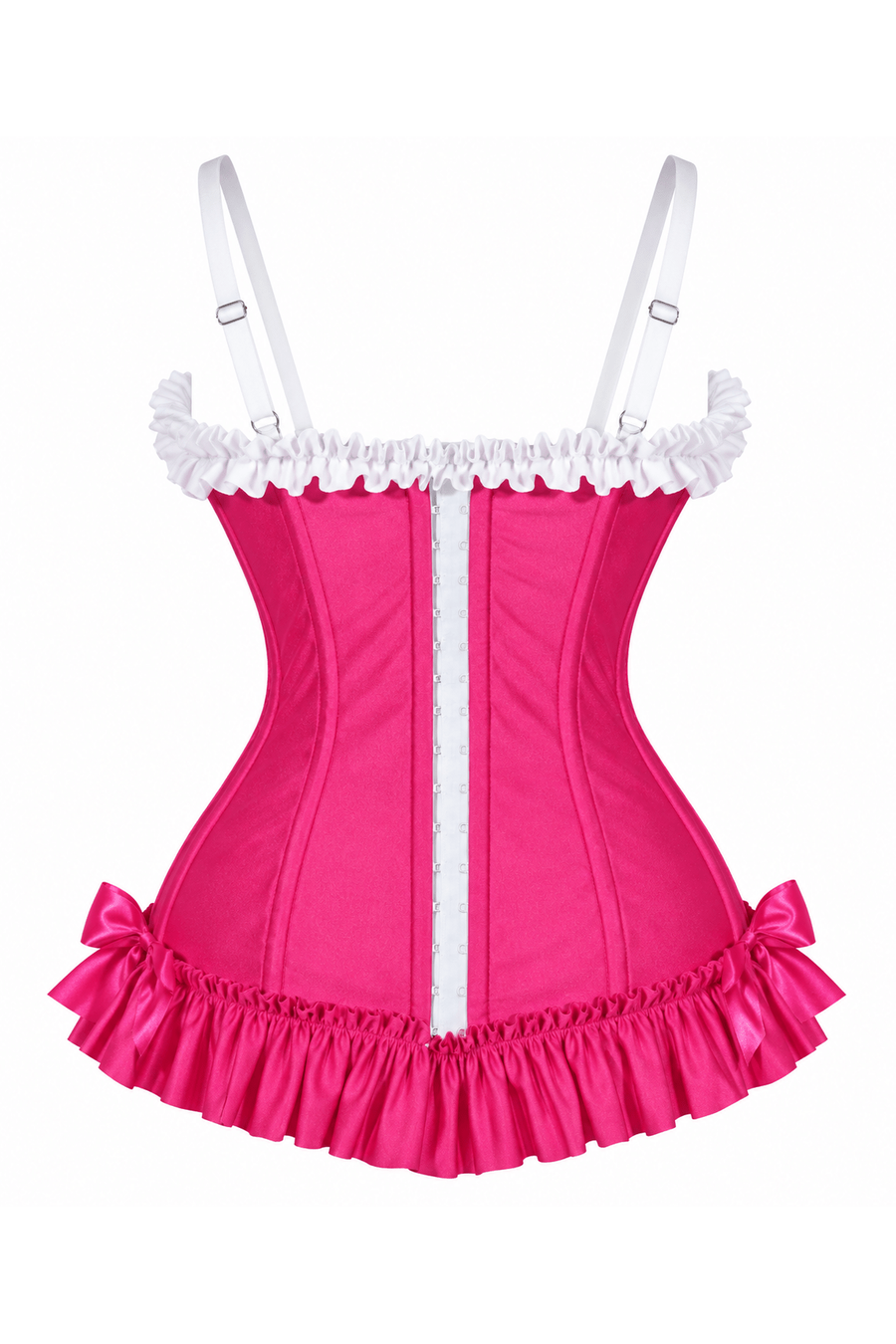Lavish Raspberry Ruffle Sweetheart Bustier Corset