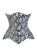 Lavish Snake Skin Print Underbust Corset Sweetheart Neckline Busk Closure