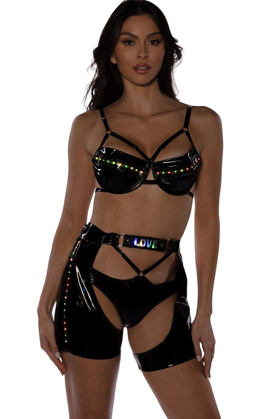 Roma Confidential Light Up Vinyl Set in Black 
