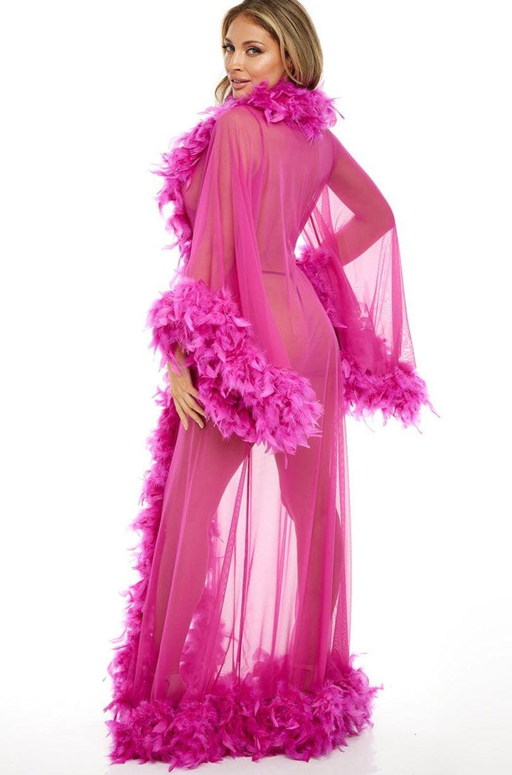 Long Robe Marabou Trim