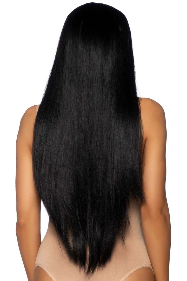 Long straight center part wig