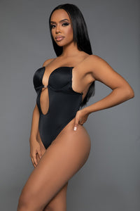 BeWicked Looking Curvy U Neckline Bodysuit Shaper in black 