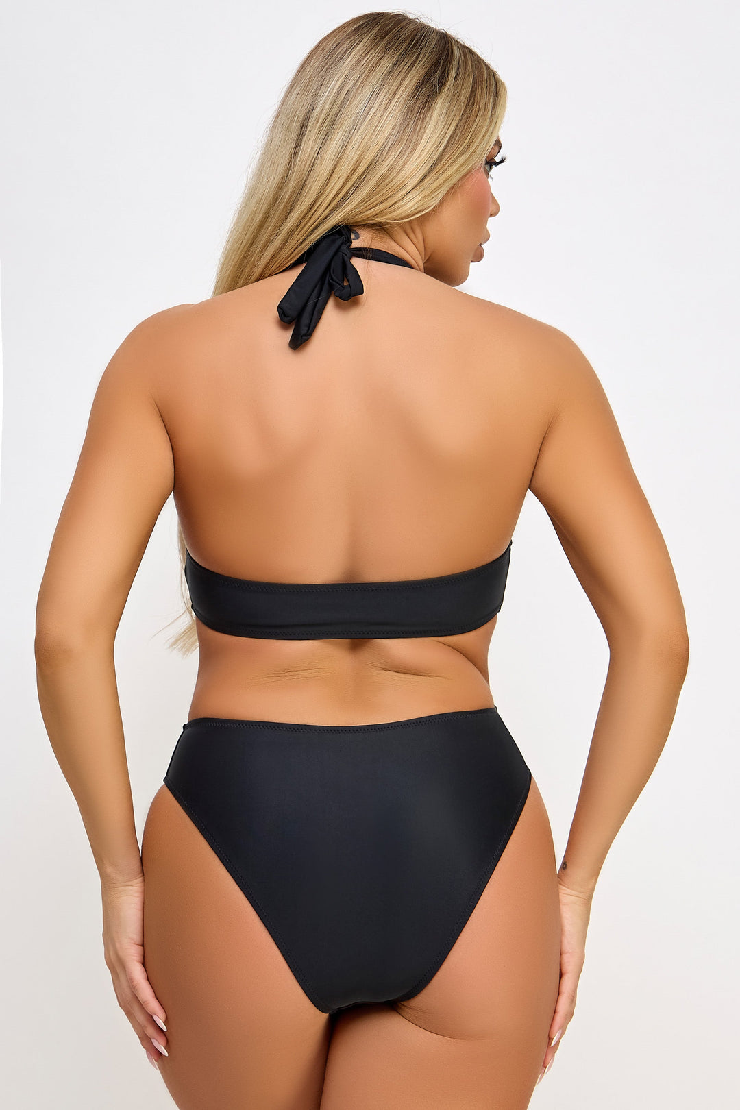 BeWicked Lorelei Cut Out One Piece Swimsuit in black 