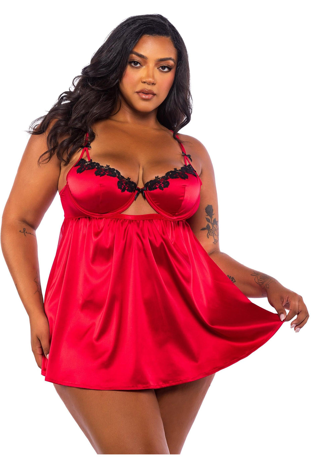 Love & Lust Babydoll 2-Piece Set-Lingerie Sets-SEXYSHOES.COM