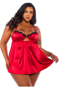Love & Lust Babydoll 2-Piece Set-Lingerie Sets-SEXYSHOES.COM