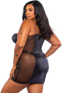 Lust & Leather Dress-Fetish Dresses-SEXYSHOES.COM