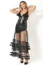 MALICEA VINYL LONG SKIRT