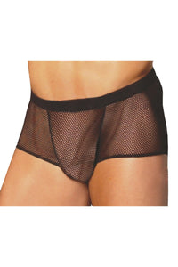 Elegant Moments MENS FISHNET BOXER BRIEFS in Black  from SexyShoes.com