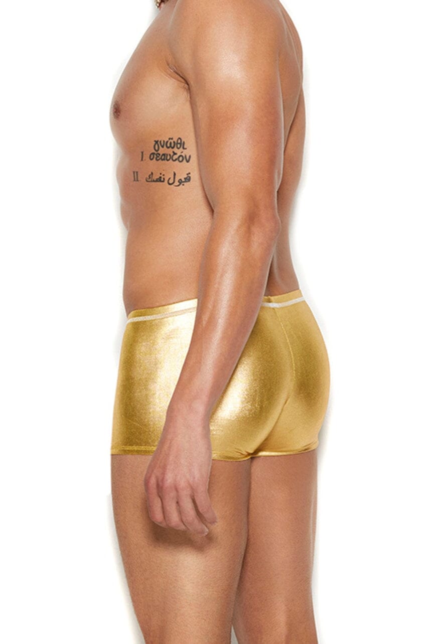Elegant Moments MEN'S METALIC BOXER BRIEF in Gold 