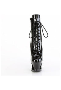 Pleaser MOON-1020DIA Black Patent Ankle Boot in Black Patent