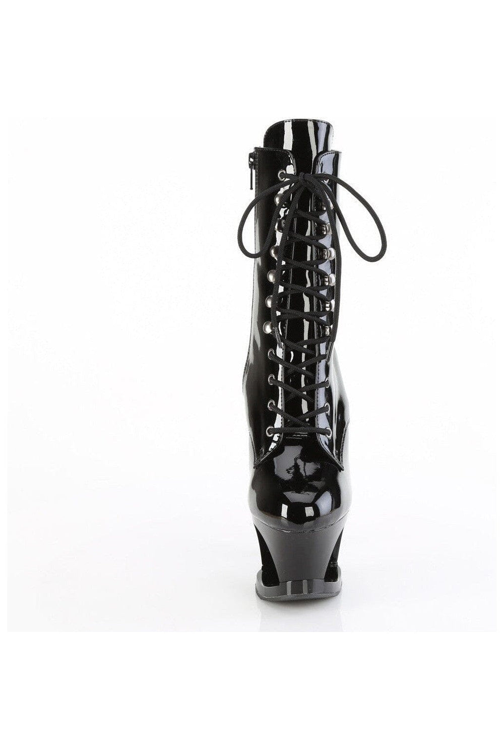 Pleaser MOON-1020SK Black Patent Ankle Boot in Black Patent