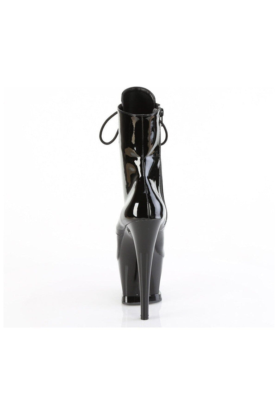Pleaser MOON-1020SK Black Patent Ankle Boot in Black Patent