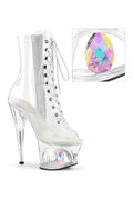 MOON-1021C-DIA Clear Vinyl Ankle Boot