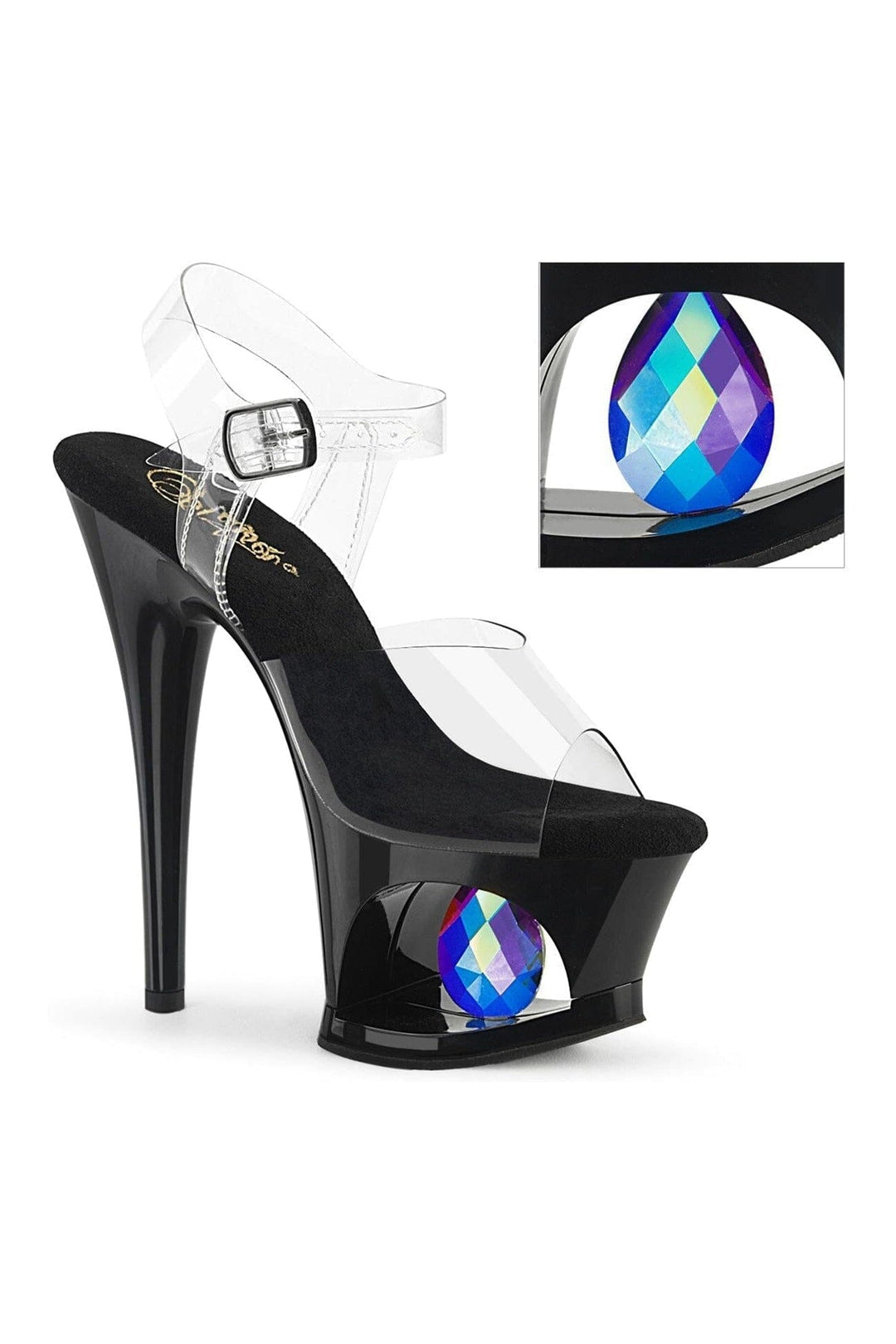 Pleaser Clear Sandals Platform Stripper Shoes | Buy at Sexyshoes.com