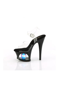 Pleaser MOON-708DIA Clear Vinyl Sandal in Clear Vinyl