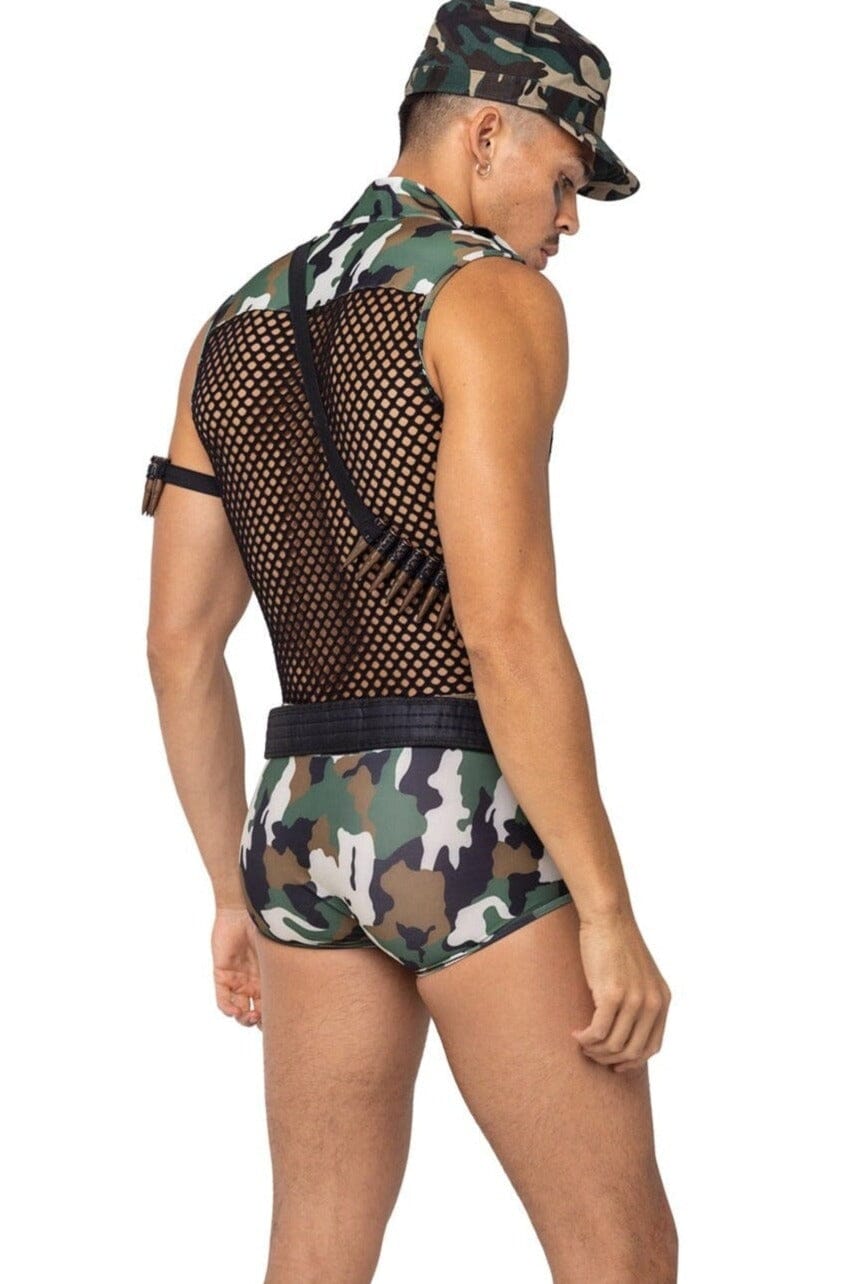 Roma Costumes Men's 3PC Sergeant Stud Army in Green 