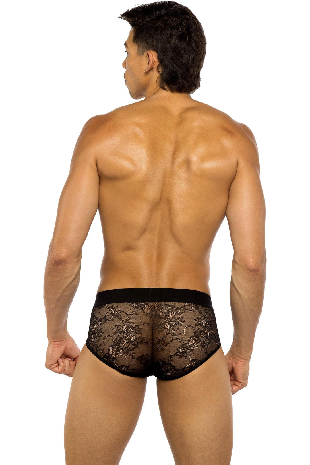 Roma Confidential Mens Lace Brief in Black 