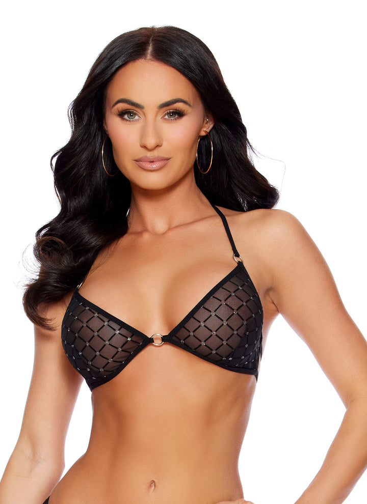 Mesh W/Rings Triangle Top